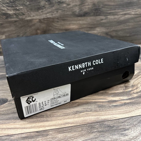 NIB Kenneth Cole Levon 2.0 Welt Chelsea Suede Ankle Boots Bootie Dark Taupe 8.5M - Picture 9 of 11